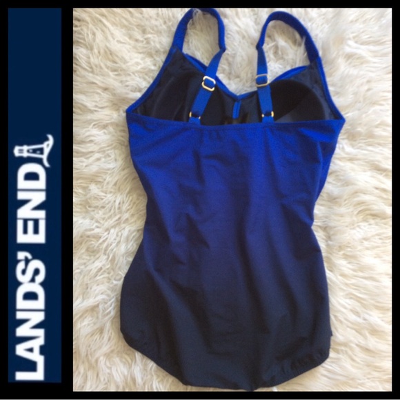 NWOT Lands’ End Slendersuit Skirted One Piece Swimsuit - Picture 7 of 10